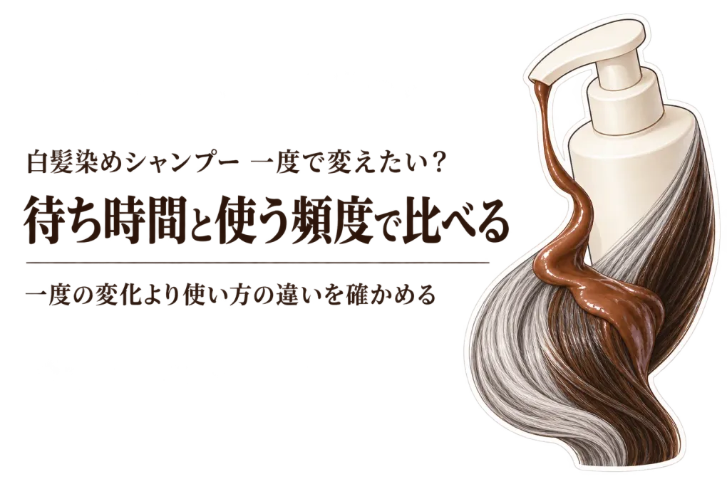 白髪染めシャンプーとカラートリートメントの違い｜一度で変わる？使用頻度・待ち時間を比較