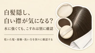 白髪隠しパウダー・スプレーは襟や帽子に付く？乾かし方・洗い落とし方の表示を確認